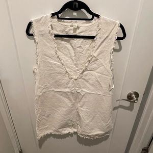 Frayed edge tank top